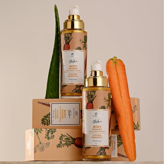 Gyllene Hudgel med Morot & Aloe – 100ml